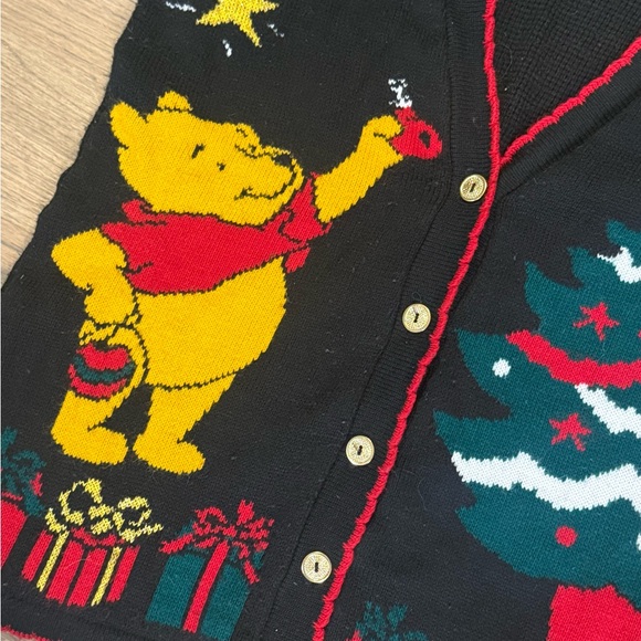 Winnie the Pooh Vintage Christmas Cardigan- Size: Small - Picture 2 of 7